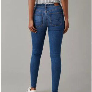 NEW AE Next Level High-Waisted Jegging Size 6 28W SHORT High-Rise Brilliant Blue